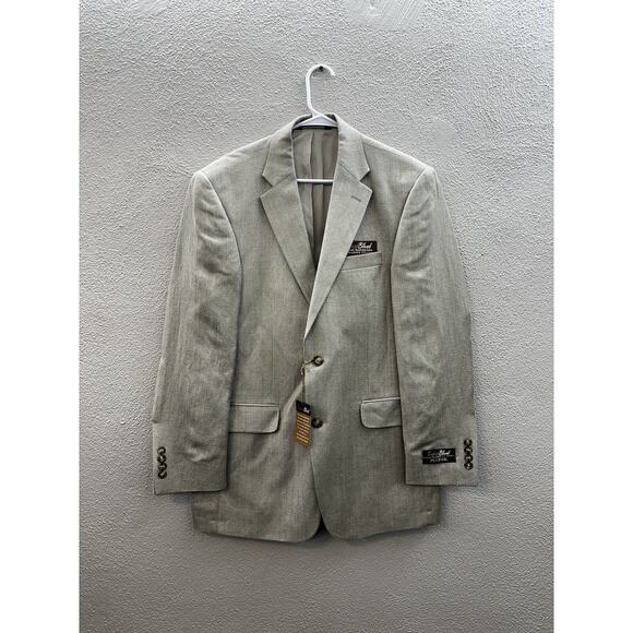 Jos A Bank Mens Suit Coat 40R Stone NWTS Tailored Fit Tropical Blend Two Button - Picture 1 of 16